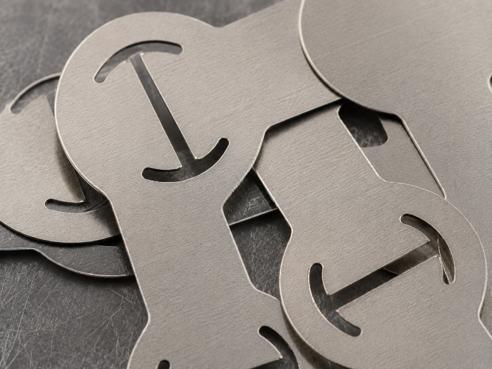 Laser-cut pure nickel parts